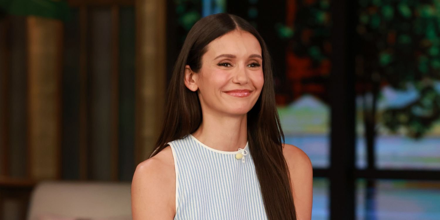 Nina Dobrev Looks Almost Unrecognizable as She Debuts Her Lightest Hair Ever in a Red Latex Dress