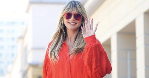 Heidi Klum: Diesen roten Pullover wollen ihr alle nachkaufen! ❤️