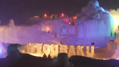 WATCH: Sculptures in Japan and Slovenia transform ice into winter palaces and statues