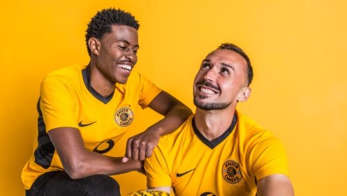 Kaizer Chiefs unveil their new jerseys ahead of the Carling Cup this afternoon