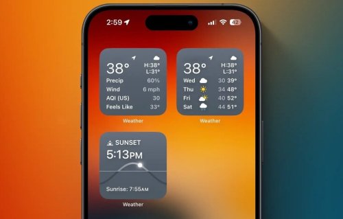 iOS 17.2 apporte de nouveaux widgets, dont un pour la météo