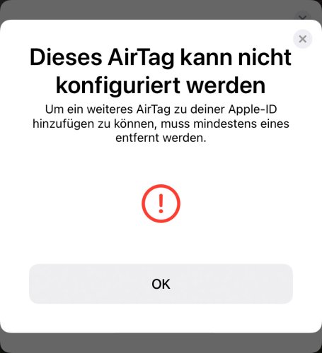 Maximal 16 AirTags pro Apple-ID: Manchmal ist auch früher Schluss