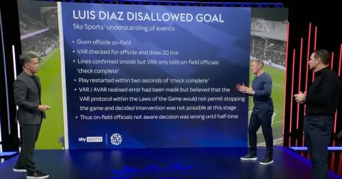 Sky Sports provide new evidence on Luis Diaz disallowed goal as Jamie Carragher fumes