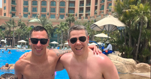Donegal legend Kevin Cassidy shares snap poolside with Scott Brown in Dubai