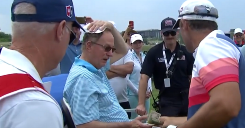 Padraig Harrington gives fan bundle of cash after striking him on head with drive