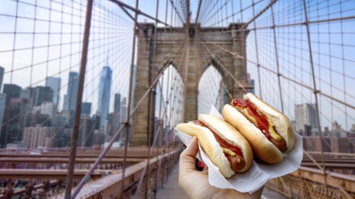 Anthony Bourdain Adored This Legendary New York City Hot Dog Stand's Mouth-Watering Food