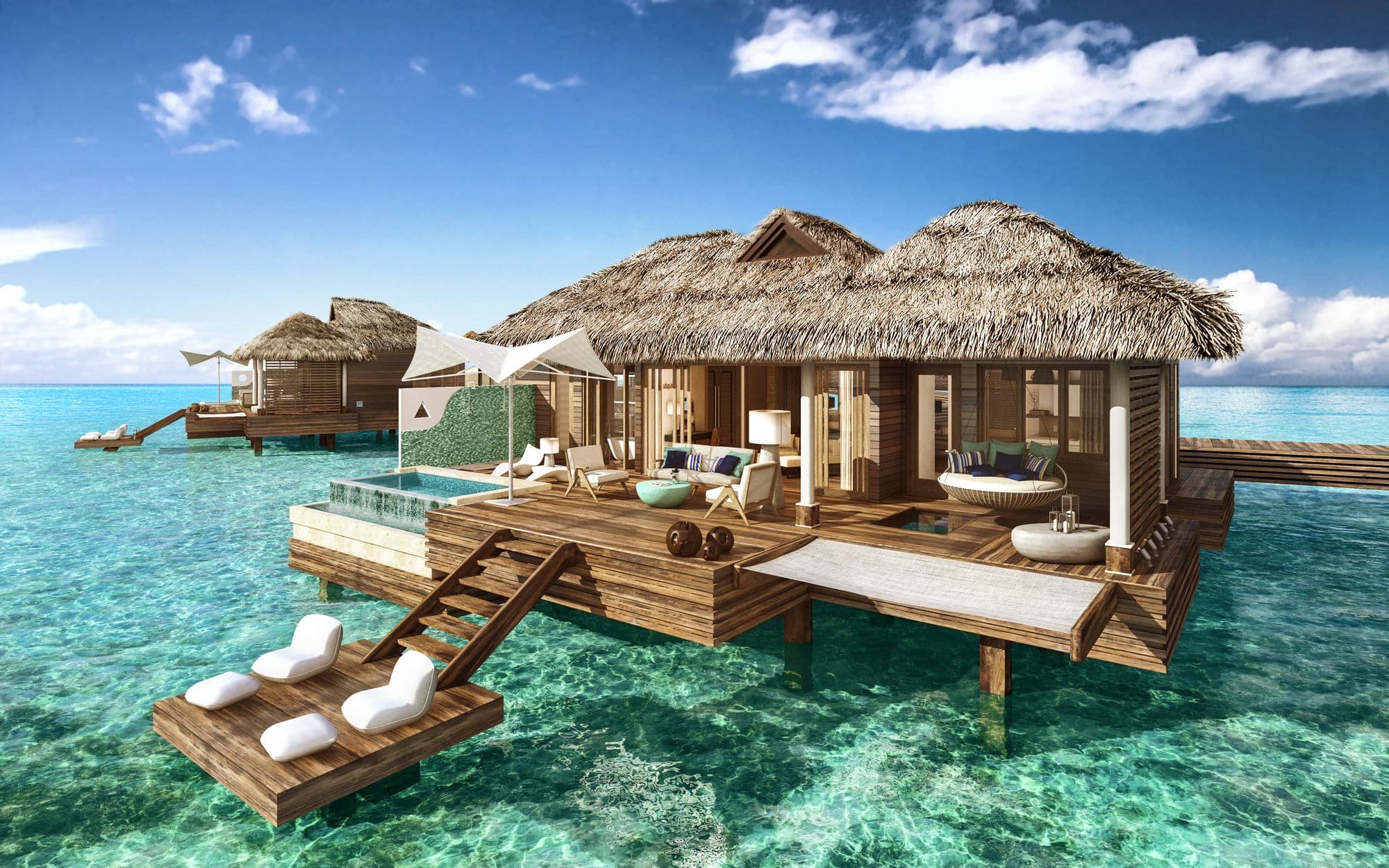 Overwater Bungalows in St. Lucia