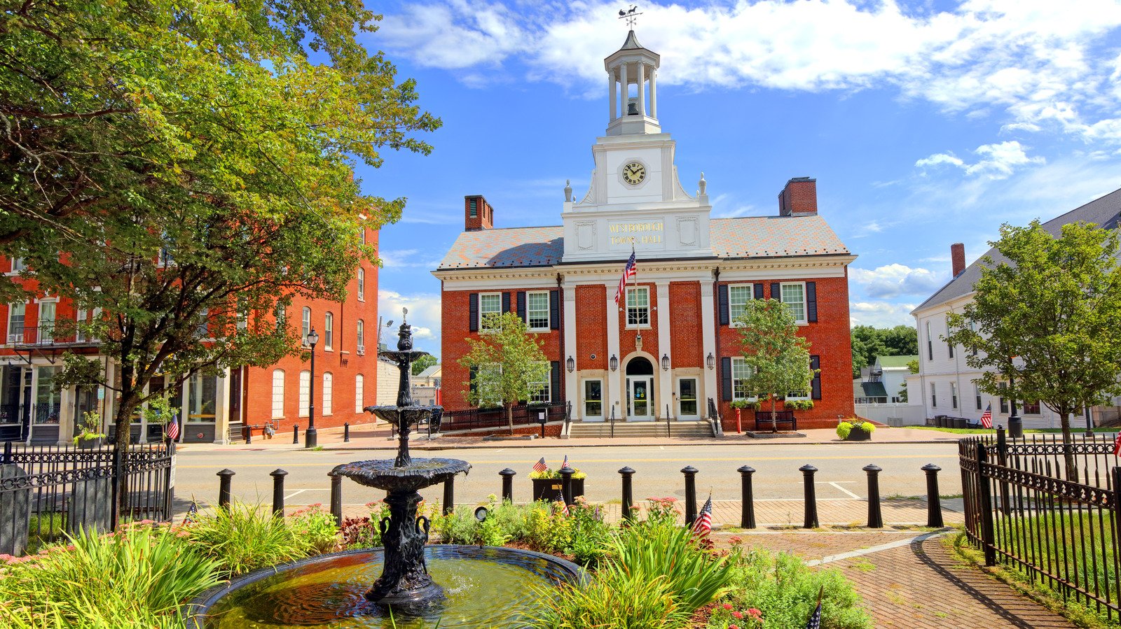 Between Boston And Springfield Is A Historic New England Town With Shops And Serene Trails