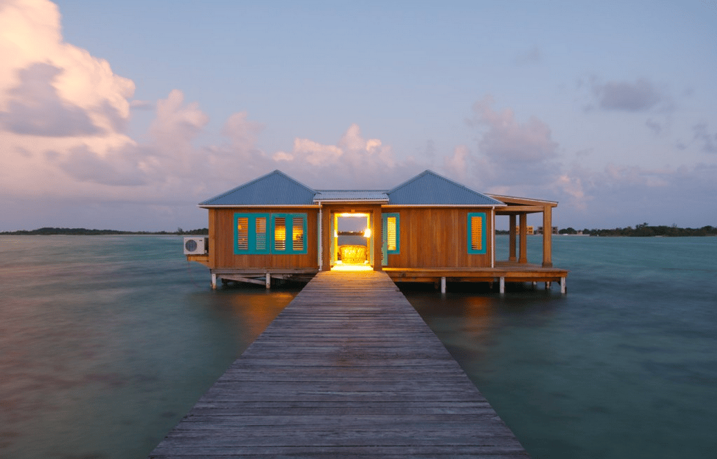 Overwater Bungalows in the Caribbean