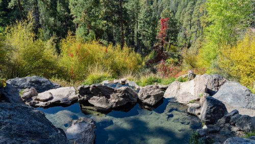 Situated Just Outside Albuquerque Is A Mountain Hot Springs Getaway Set Among Red Rocks In New Mexico