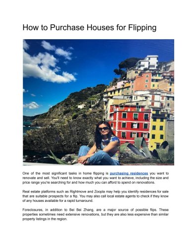 How to Purchase Houses for Flipping by BeiBei Zhang - Issuu