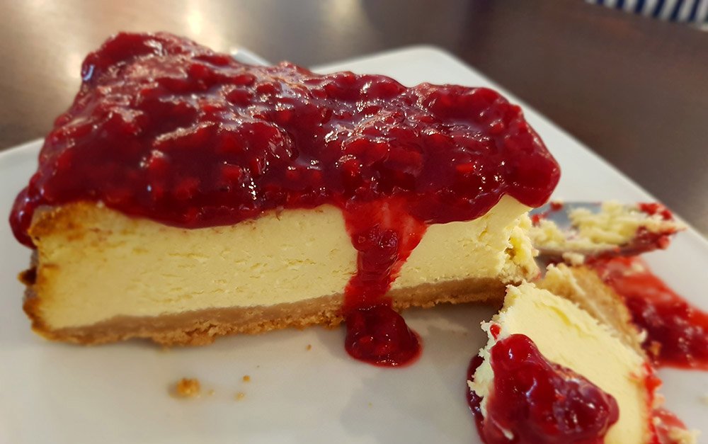 New York-Style Cheesecake with Berry Sauce