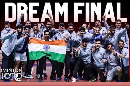Indian team hailed for Thomas Cup history