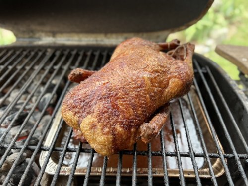 How to make crispy skinned roast duck on the grill – Jess Pryles