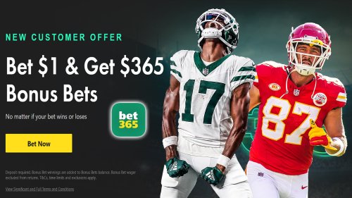 bet365 Promo Code: Bet $1, Get $365 Bonus for NY Jets-Chiefs