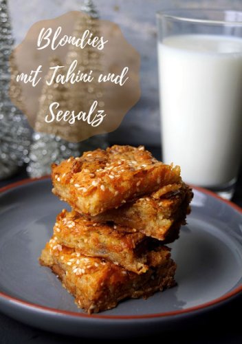 Blondies mit Tahini und Seesalz