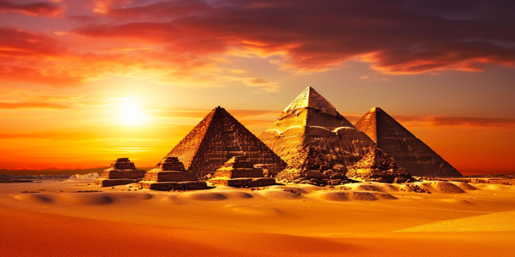 Why were the Egyptian pyramids built?