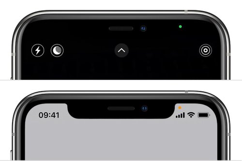 Que signifie ce point vert (ou orange) au-dessus de l’iPhone ?
