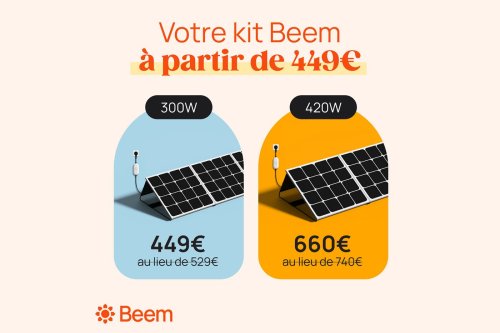 Prix inédits sur les kits solaire Beem, vous allez réduire plus rapidement que prévu votre facture d’électricité !