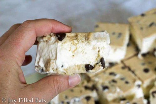 Chocolate Chip Cookie Dough Ice Cream Sandwiches Low Carb Keto THM S
