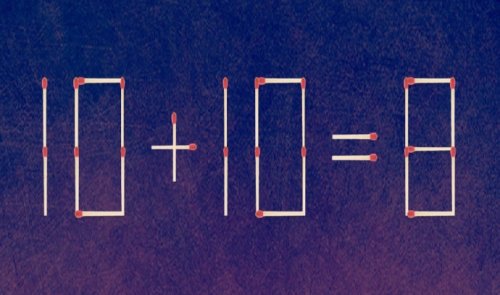 Brain challenge: Solve this equation by moving just one match