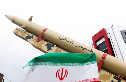 Iran exhibits missile with 'death to Israel' written down the side