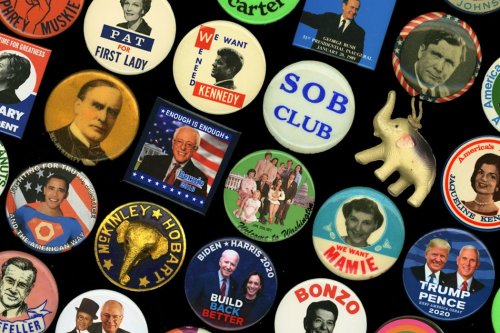 The forgotten stories behind presidential campaign buttons