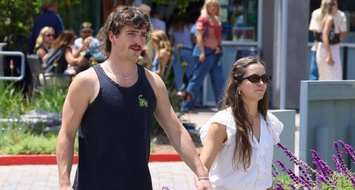 Benson Boone & Girlfriend Maggie Thurmon Hold Hands During Day Out in Malibu