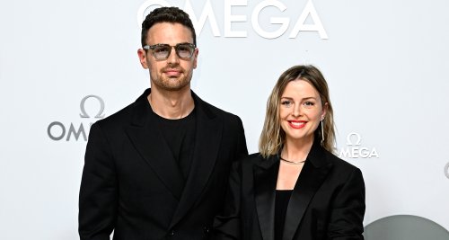Theo James & Wife Ruth Kearney Couple Up for Omega Aqua Terra Shades Launch Event in London