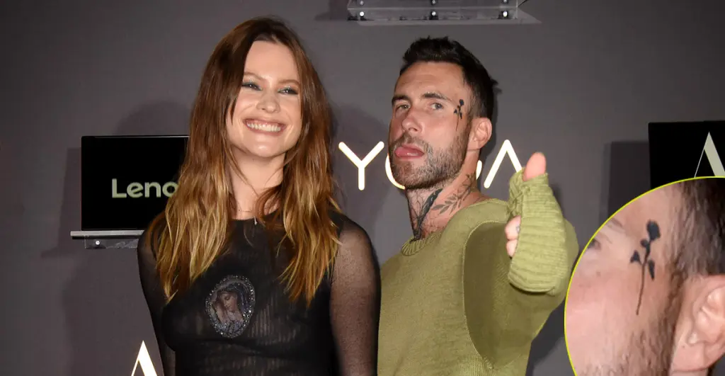 Adam Levine Debuts New Face Tattoo During Red Carpet Appearance with Behati Prinsloo – See it Here! | Flipboard