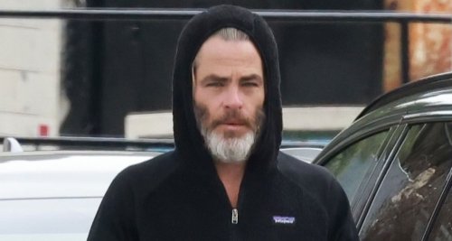 Chris Pine Sports All Black Outfit for Afternoon Meeting
