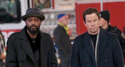 LaKeith Stanfield & Mark Wahlberg Film New Crime Thriller ‘Play Dirty’ at Times Square in NYC