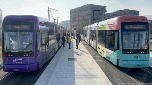Neue Grazer Tram-Verlängerungen gehen in Betrieb
