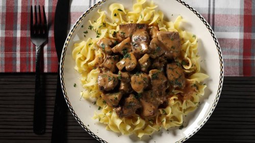 Easy Slow Cooker Beef Stroganoff is a hearty lifesaver for a busy weeknight dinner