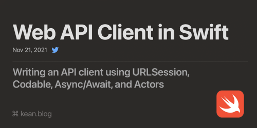 Web API Client in Swift