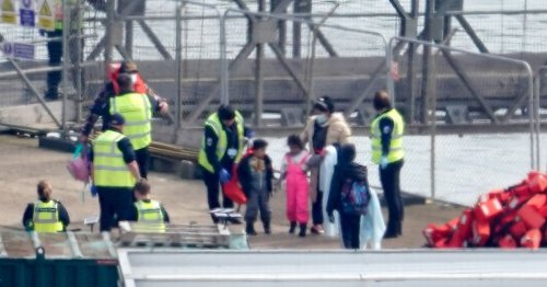 Children among those brought ashore in Dover after crossing Channel