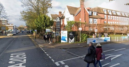 Cyclist taken to hospital after crash with car outside Canterbury College