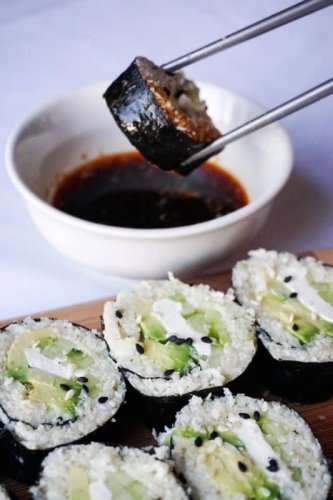 Keto Sushi | Avocado, Cream Cheese, Cucumber - KetoConnect