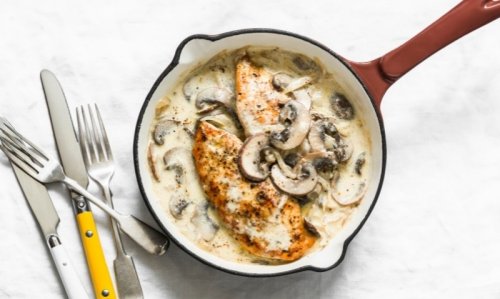 Creamy Mushroom Chicken: This Quick, Easy 30-Minute Garlic Chicken Mushroom Recipe is Delicious￼￼