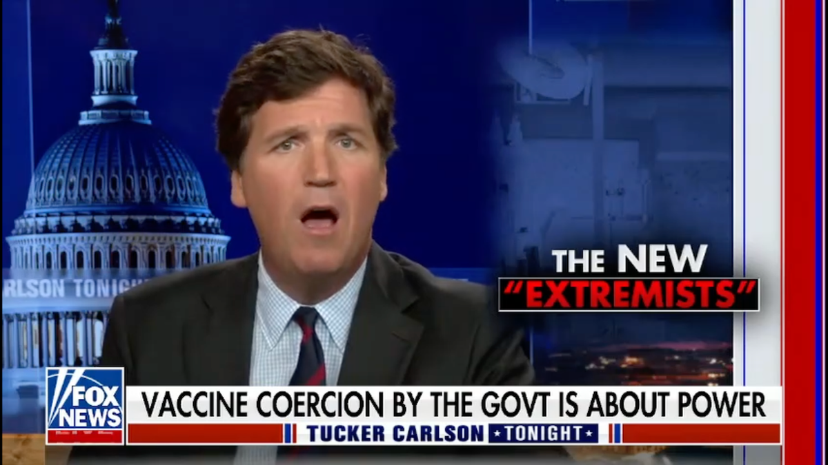 Anti-Vaxxer Tucker Carlson Says He's Not Against Vaccines