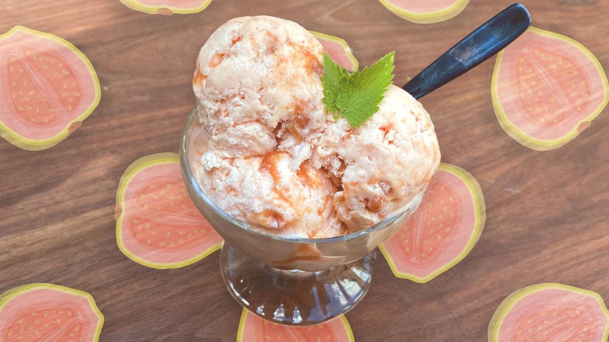 Recipe: Guava Cream Cheese Sherbet, an ultra-creamy dessert