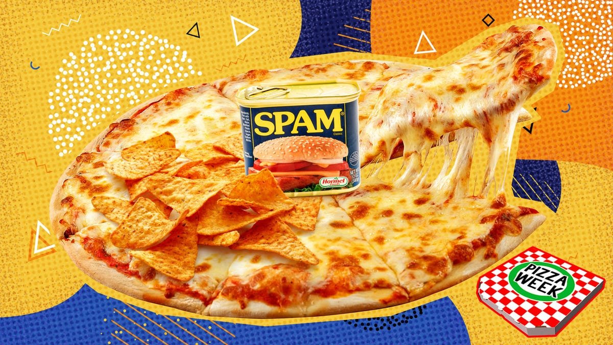 This Spam and Dorito pie is an unexpected piece o’pizza heaven