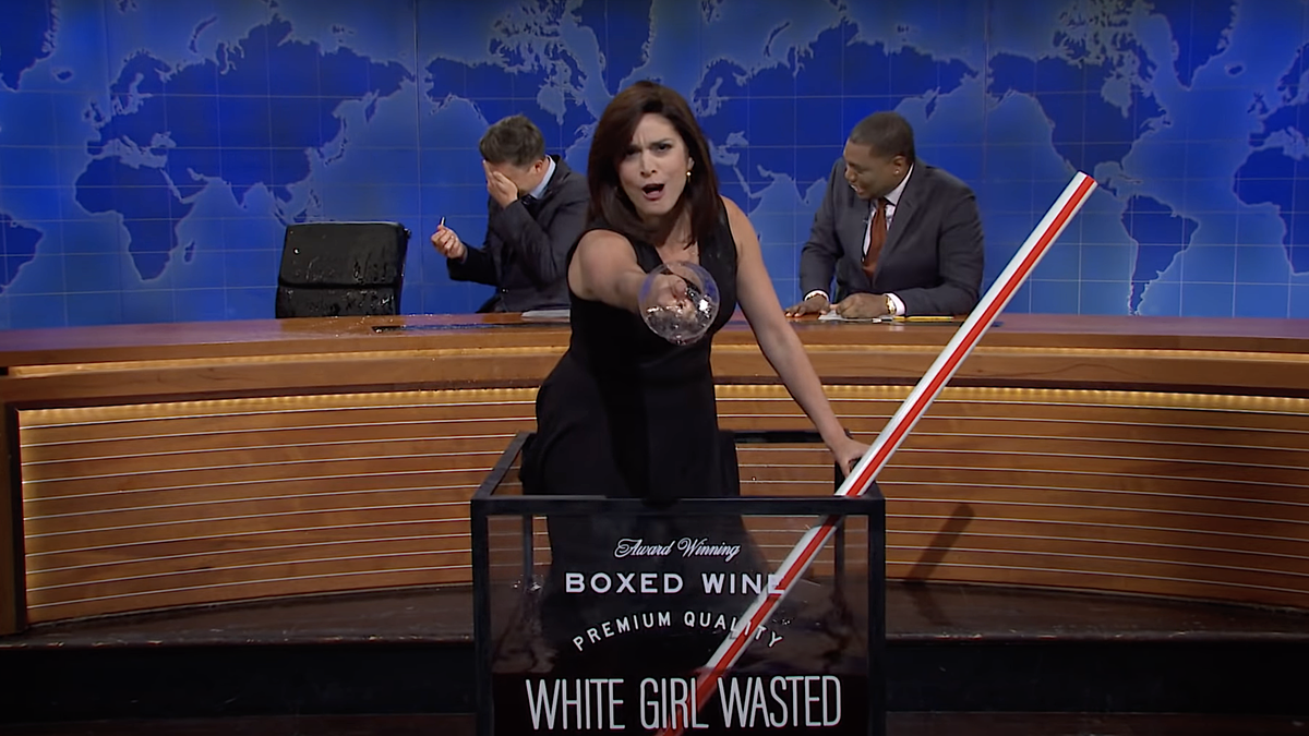 SNL and Cecily Strong toss one last glass of wine in the face of Fox News bigot Jeanine Pirro