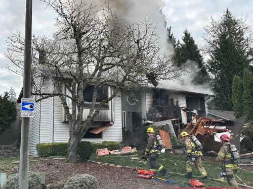 Garage blown across the street after Bothell home explodes