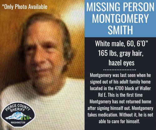 Pierce County Sheriff’s Office needs your help finding missing man