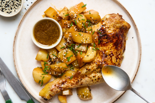 Cuisses de poulet teriyaki et pommes de terre