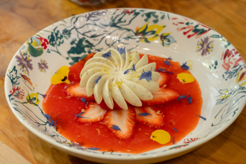 Panna cotta fraise verveine citron
