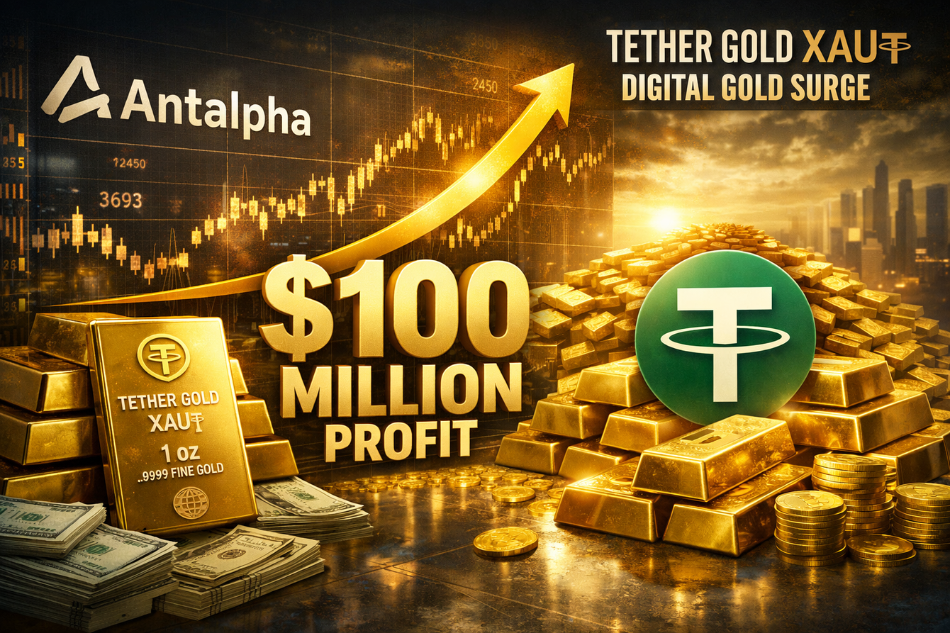 Antalpha moves to take $100 million profit on massive Tether Gold bet as demand for digital bullion continues to rise