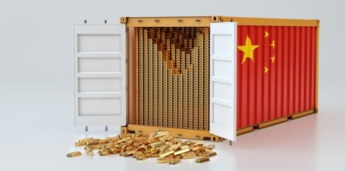 China's Swiss gold imports soar nearly 150% in July as gold price trades below $1,800