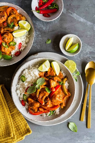 Schnelles Chicken Curry mit Reis